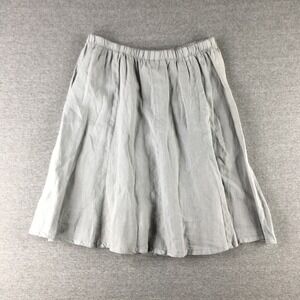 Vintage Matchpoint Skirt Womens Extra Large Linen Grey Pull On Lagenlook‎